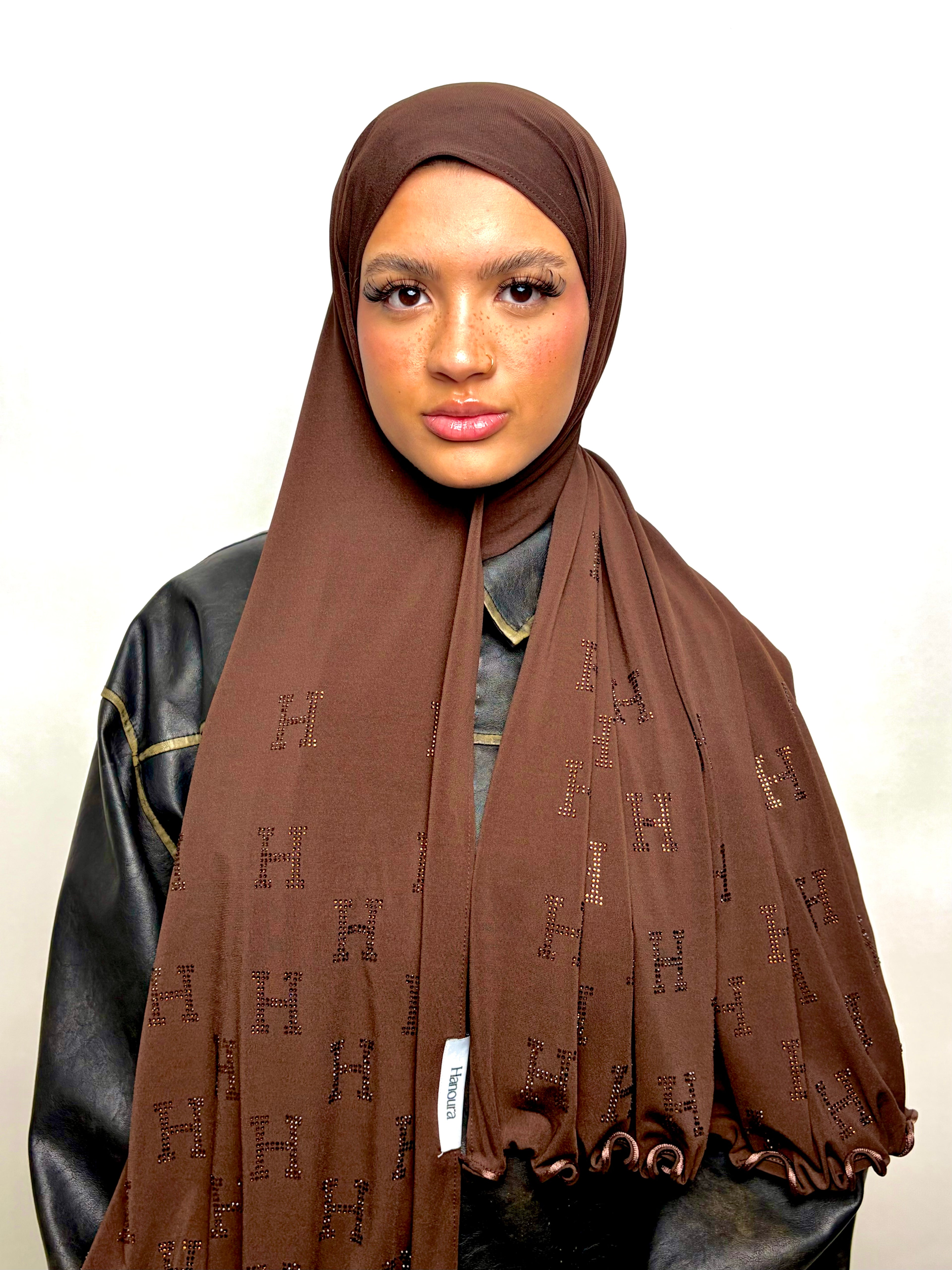 Chocolate Rhinestone Hijab