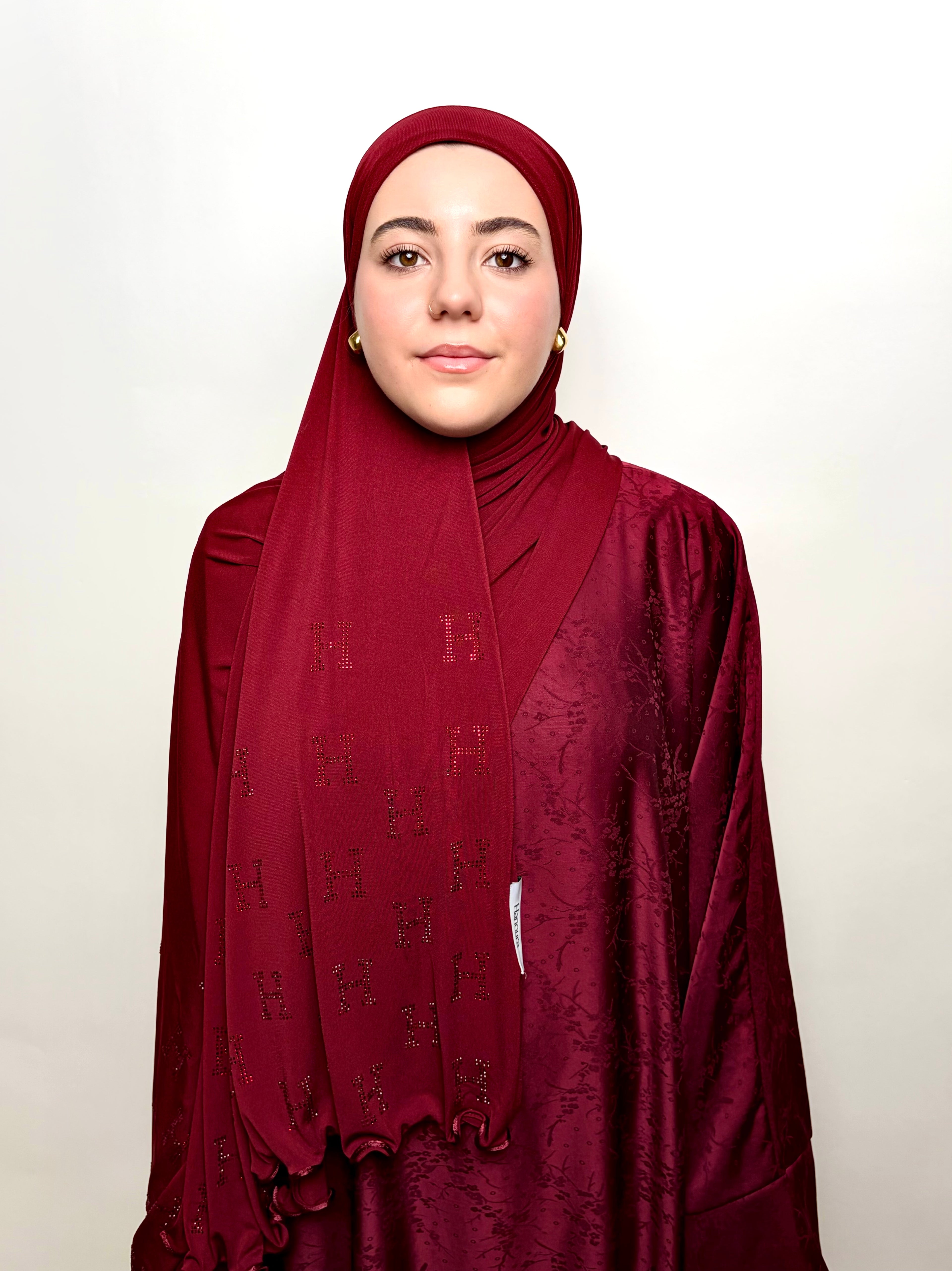 Cherry Rhinestone Hijab